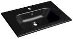 SD071B (52740) SIDRA umyvadlo, litý mramor, 71x46cm, černá mat SD071B