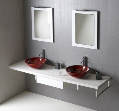 AVICE deska pod umyvadlo 230x50cm, tl.5cm, dub starobílý AV235