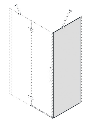 TRINITY sklo boční stěny, 800mm, sklo mat GT5680M