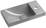 AGOS betonové umývátko 40x22cm, levé/pravé, šedá pololesk AS40017