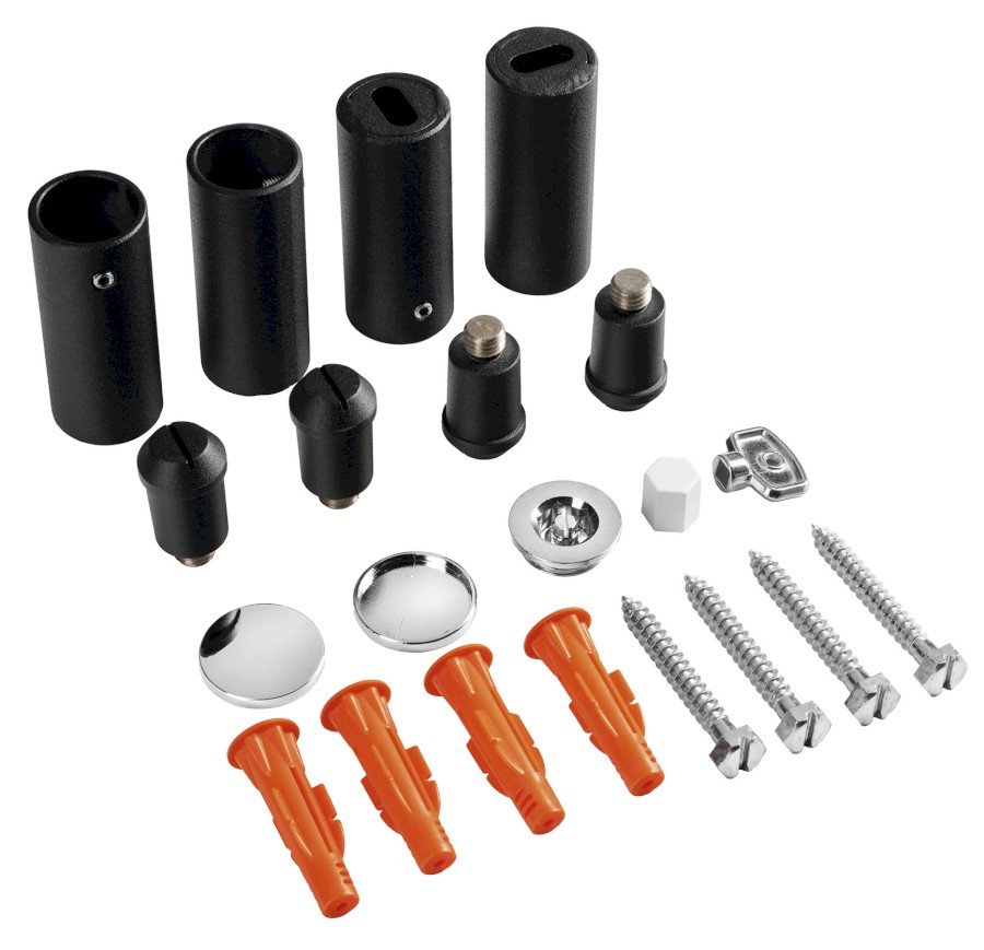 Montážní sada pro radiátor, černá mat NDMIB