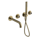 UT093G-1 (57464) ULTRAMIX tělo podomítkové vanové baterie s hubicí a ruční sprchou, 2 výstupy, zlato mat UT093G-1