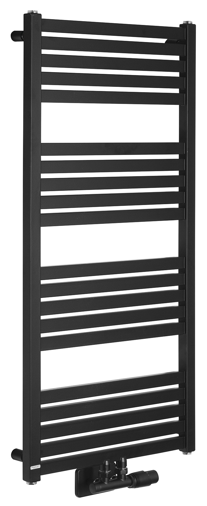 GRUNT otopné těleso rovné 500x1050mm, středové připojení, černá mat 600.121.6