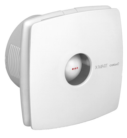 X-MART 10T koupelnový ventilátor axiální s časovačem, 15W, potrubí 100mm, bílá 01011000
