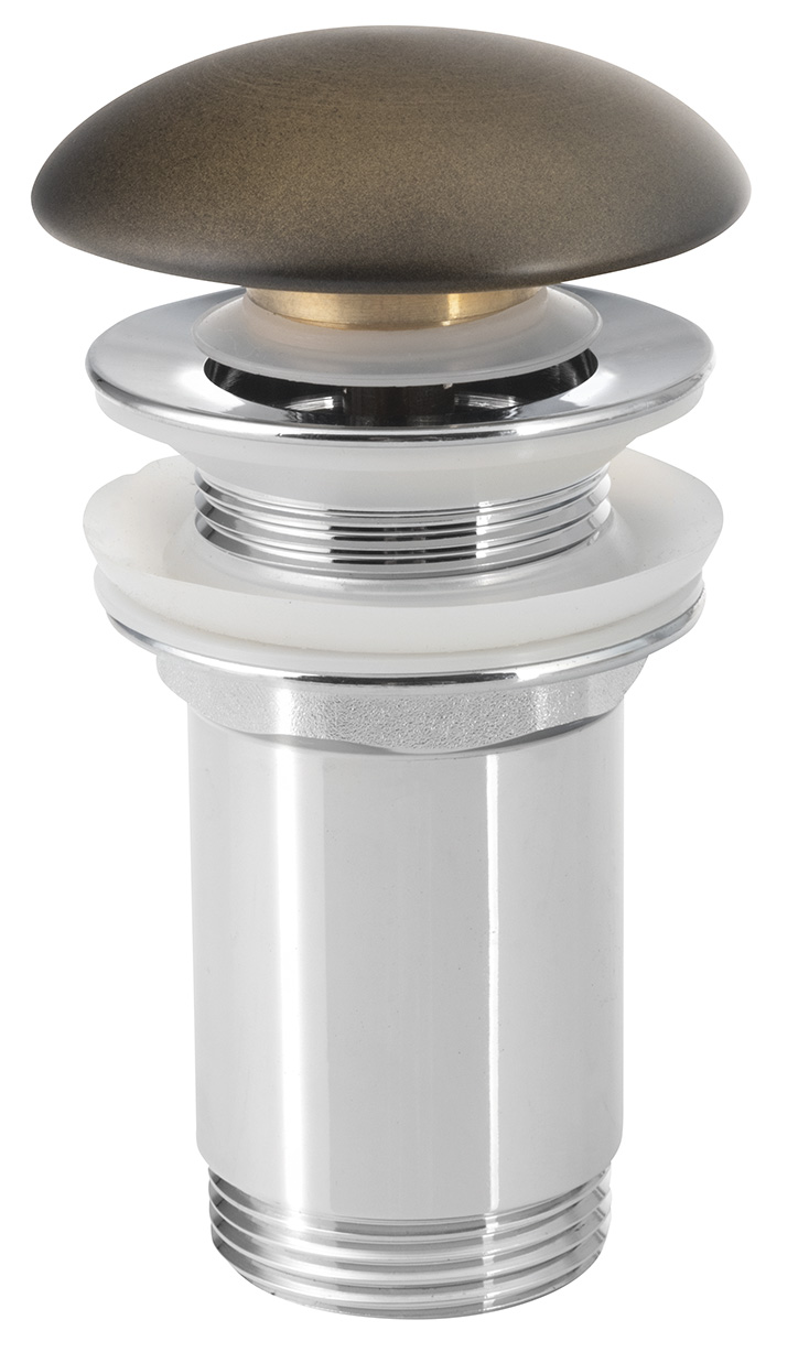 PRIORI umyvadlová výpust 5/4“, click-clack, keramická zátka, 10-50mm, bronz PV032