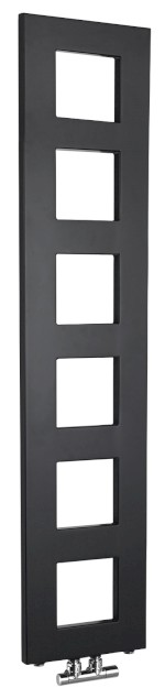 BLOCK otopné těleso 280x1330 mm, černá mat IR181