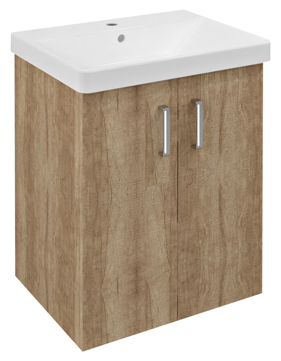 TH062-2222 (51938) THEIA umyvadlová skříňka 56,4x70x44,2cm, 2xdvířka, dub alabama TH062-2222