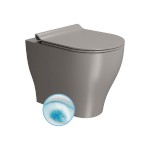 TONO WC mísa stojící, Geniusflush, 36x53cm, spodní/zadní odpad, tortora dual-mat 641005