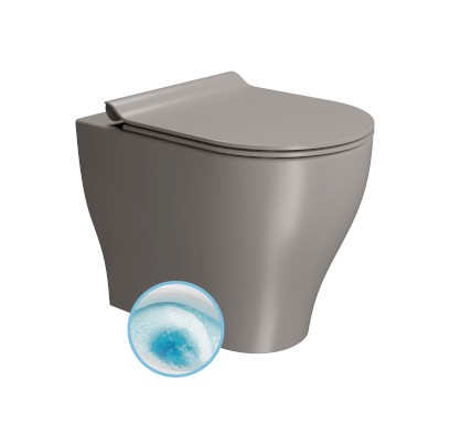 TONO WC mísa stojící, Geniusflush, 36x53cm, spodní/zadní odpad, tortora dual-mat 641005
