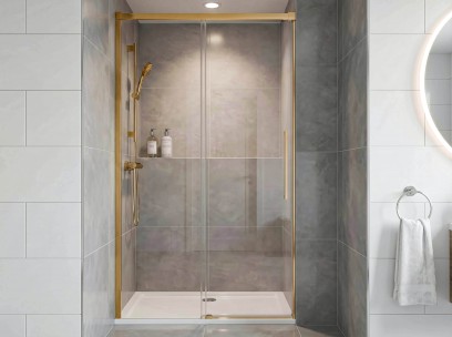 LUXOR GOLD MATT sprchové dveře 1500mm, čiré sklo GU1215G