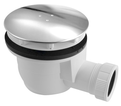 Vaničkový sifon, průměr 90mm, DN40, krytka nerez lesk 1711C