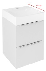 EMONA umyvadlová skříňka 39,4x55x39cm, bílá lesk EM040-3030