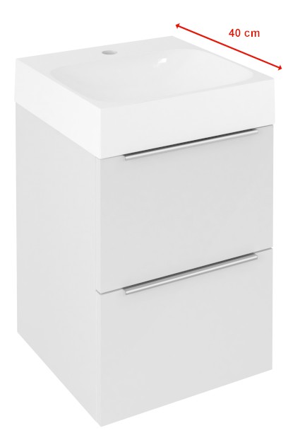 EMONA umyvadlová skříňka 39,4x55x39cm, bílá lesk EM040-3030