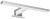 SERAPA LED svítidlo 5W, 230V, 300x40x100mm, IP44, plast, chrom SA147