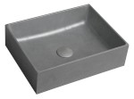 FORMIGO betonové umyvadlo na desku, 47,5x36,5cm, stříbrná mat FG119
