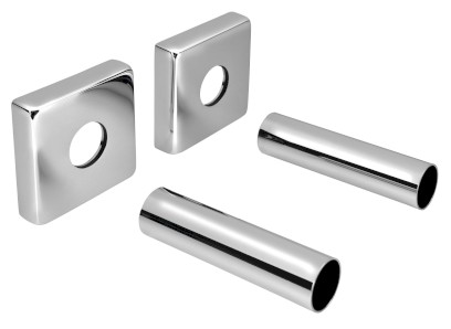 Set krycích rozet hranatých, chrom CP811