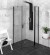 ZOOM BLACK čtvrtkruhová sprchová zástěna 900x900mm, čiré sklo, pravá ZL2615BR