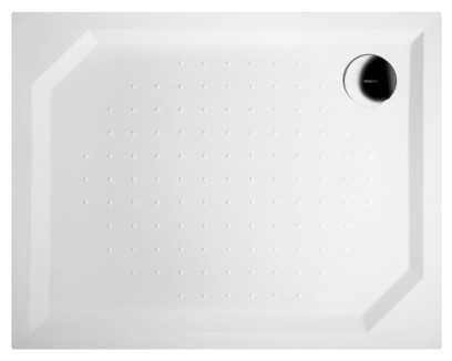 SARA sprchová vanička z litého mramoru, obdélník 100x80cm, bílá GS10080