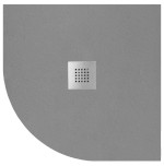 PMSR90 (57662) MITIA sprchová vanička z litého mramoru, čtvrtkruh 90x90cm, šedá PMSR90