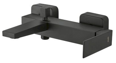 SPECTRE nástěnná vanová baterie, černá mat 1102-70B