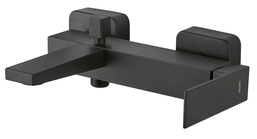 1102-70B (51178) SPECTRE nástěnná vanová baterie, černá mat 1102-70B