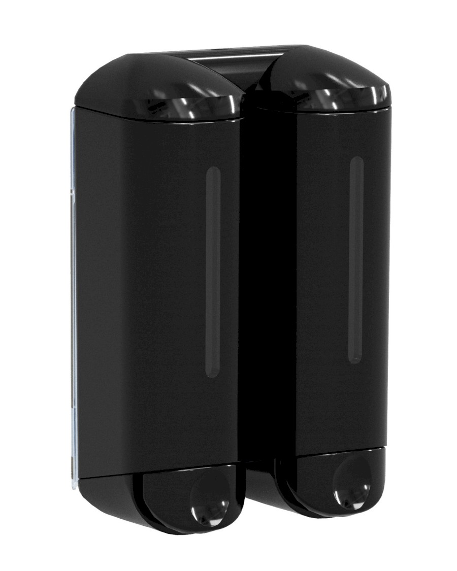 A94803 (58288) SHOWER MEDIUM dvojitý dávkovač tekutého mýdla, 2x250ml, černá A94803