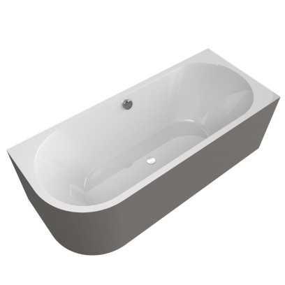 VIVA R MONOLITH asymetrická vana 170x75x60cm, bílá/agila 78119M.43