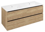EZARA dvojumyvadlová skříňka 120x55x46cm, dub alabama EZ121-2222