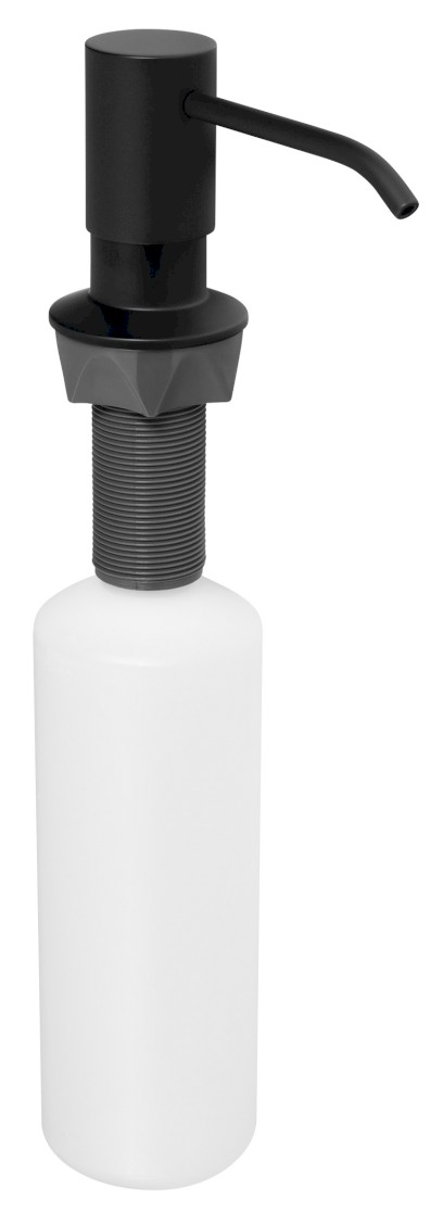 Zápustný dávkovač mýdla, kulatý, černá mat SP023B