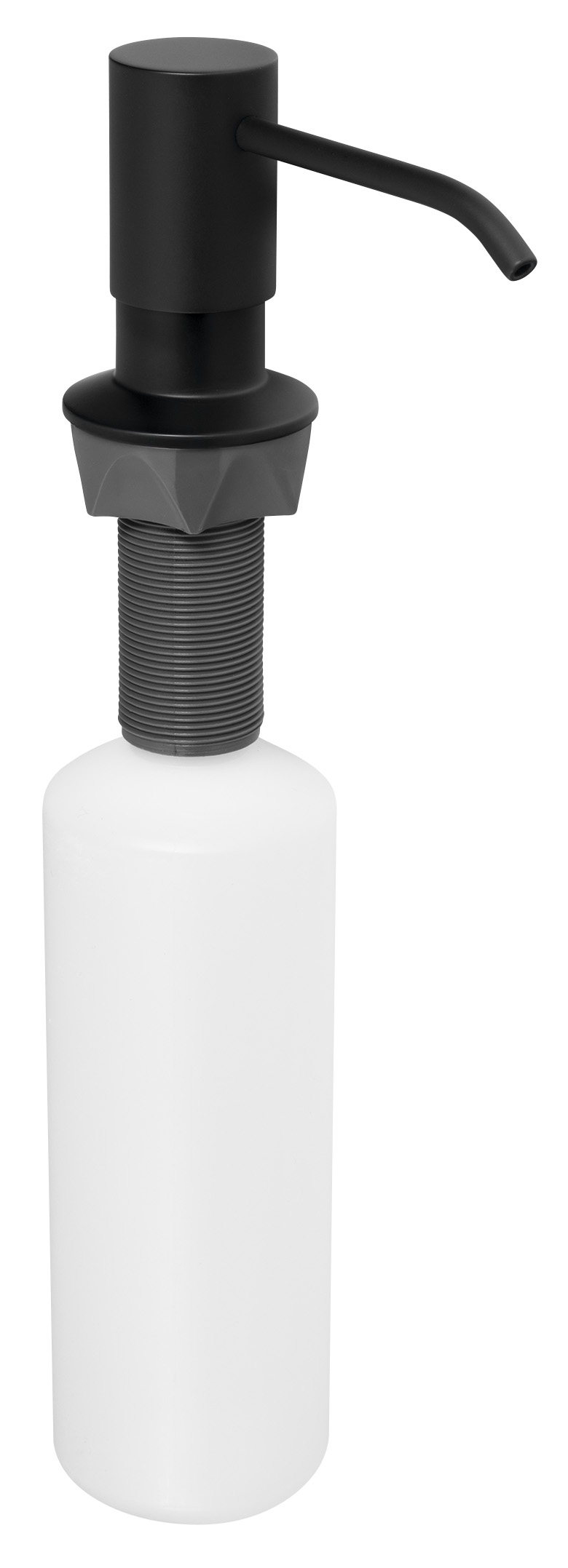 SP023B (46194) Zápustný dávkovač mýdla, kulatý, černá mat SP023B