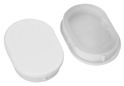 Oválná krytka vzpěry, bílá mat (2ks v balení) NDES01W