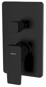 TI043B (55860) TURSI podomítková sprchová baterie, 2 výstupy, otočný přepínač, černá mat TI043B