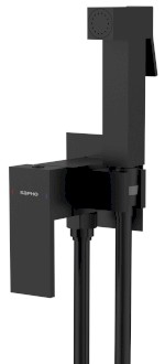 CM040B (53053) CUBEMIX podomítková bidetová baterie se Stop sprškou, hranatá, černá mat CM040B