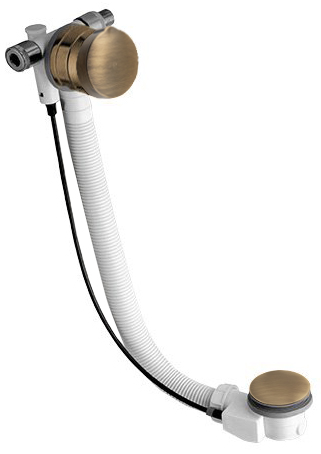 Vanová souprava s napouštěním, bovden, délka 575mm, zátka 72mm, bronz 86378