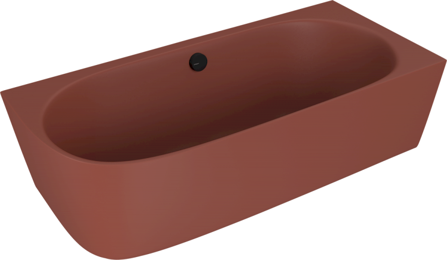 90191R.71 (57530) SUSSI R rohová stojící vana litý mramor 160x70x49,5cm, hnědá mat 90191R.71