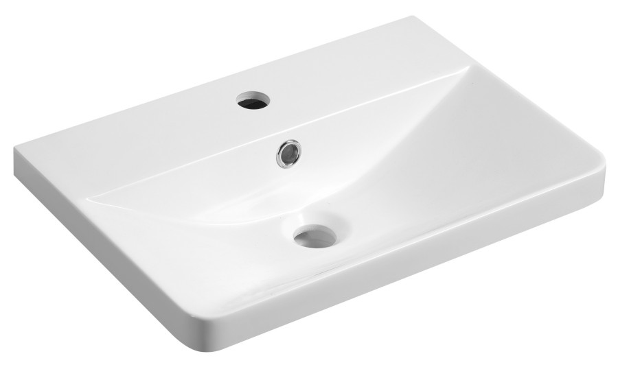 SN510 (58599) SEN umyvadlo nábytkové, litý mramor, 51x35cm, bílá SN510