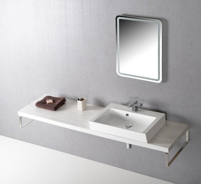 AVICE deska pod umyvadlo 170x50cm, tl.5cm, dub starobílý AV175