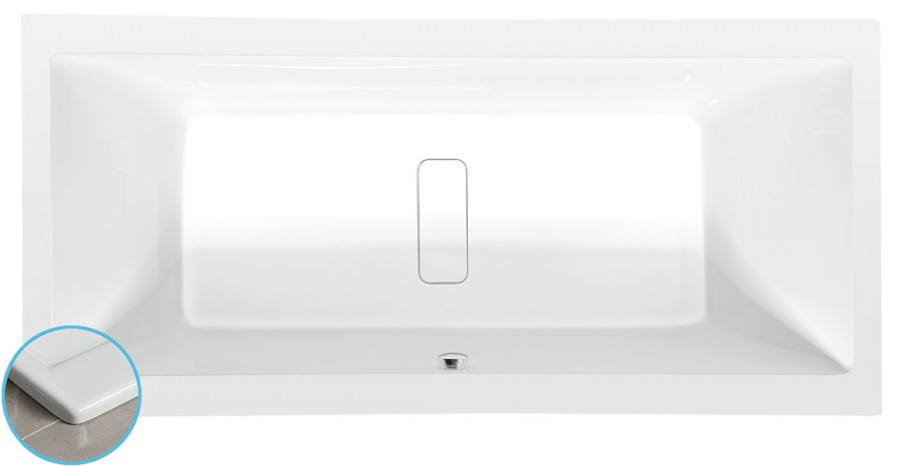 MARLENE SLIM obdélníková vana 190x90x48cm, bílá 71607S