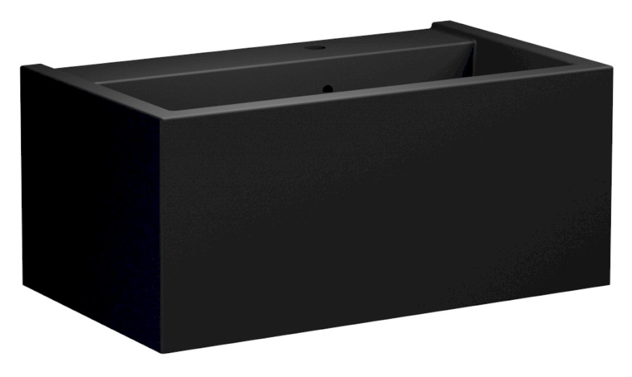 574131 (62070) KANAAL keramické umyvadlo 80x46,5cm, černá mat 574131