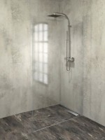 ARCHITEX sada pro uchycení skla, podlaha-stěna, max. š. 1200mm, leštěný hliník AL2112