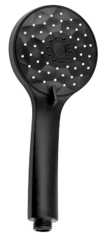 1204-02B (53328) Ruční masážní sprcha, 4 režimy sprchování, silikon trysky, průměr 101mm, ABS/černá mat 1204-02B