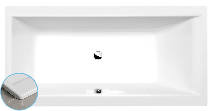 CLEO SLIM obdélníková vana 150x75x48cm, bílá 27611S