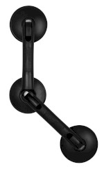 A0256010 (59012) HANDICAP madlo odnímatelné s nastavitelným úhlem, černá mat A0256010