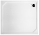 SARA sprchová vanička z litého mramoru, obdélník 100x90cm, bílá HS10090