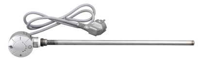 Topná tyč s termostatem, rovný kabel, 300 W, chrom LT67443