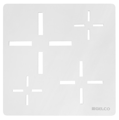 Čtvercová krytka sifonu, bílá KSM107W