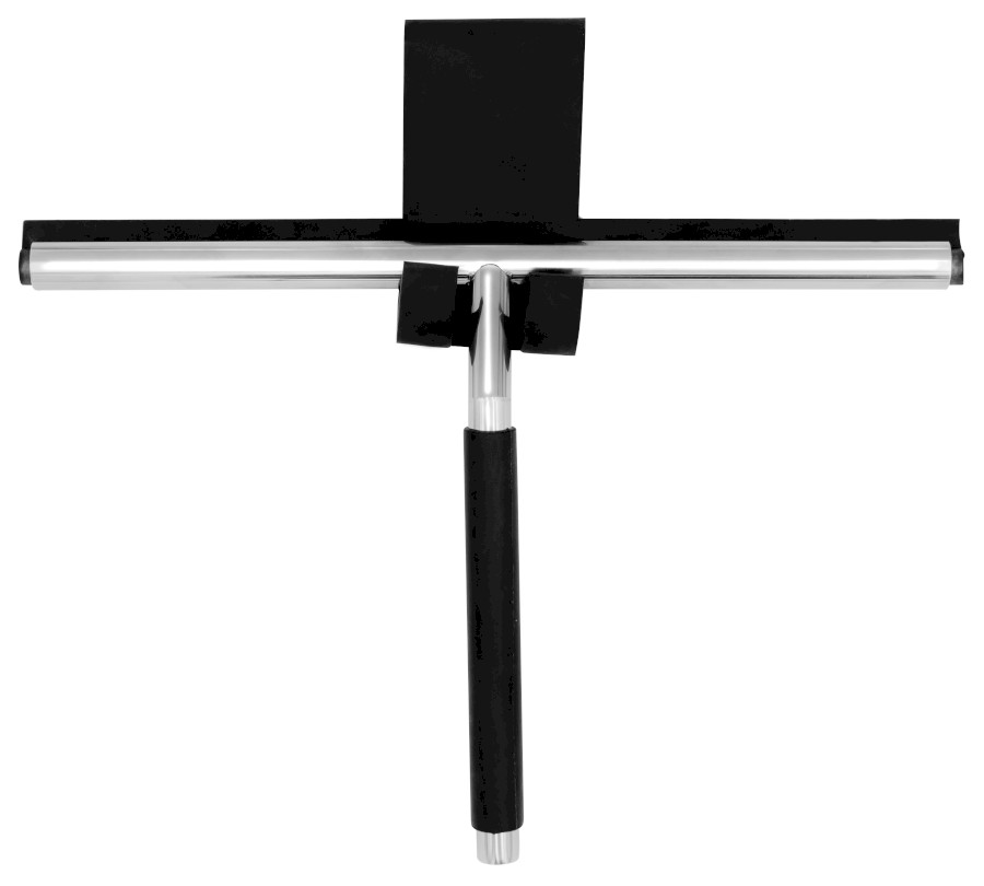 13211110 (55350) CERA stěrka do sprchy, černá, nerez lesk 13211110