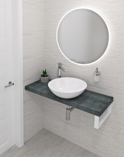 AVICE deska pod umyvadlo 200x36cm, tl.5cm, aquamarine AV2066