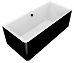 MARLENE CURVE R MONOLITH obdélníková vana 175x75x63cm, bílá/černá 72034MCRB