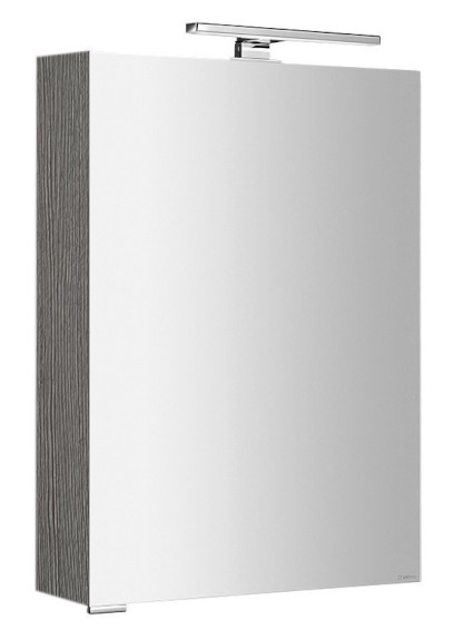 MIRRÓ galerka s LED osvětlením, 50x70x16cm, levá/pravá, dub stříbrný MC050-0011